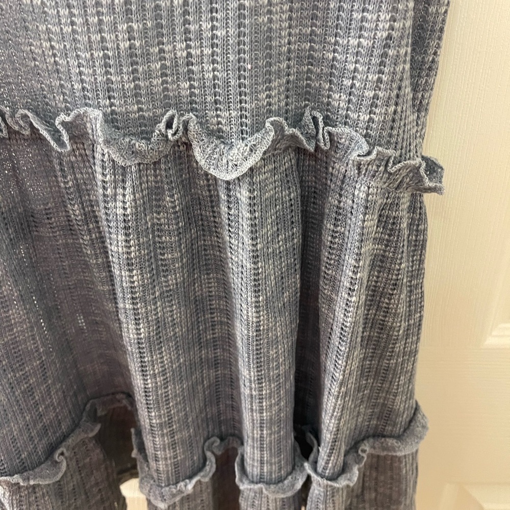 Umgee Blue Sleeveless Ruffle Blouse - Picture 3 of 5